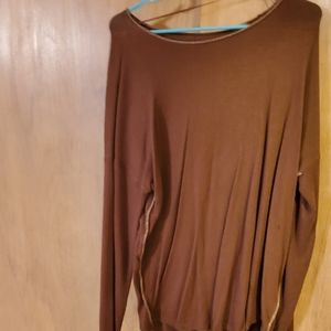 ⭐ Womens brown with gold long sleeve apt.9 sweater